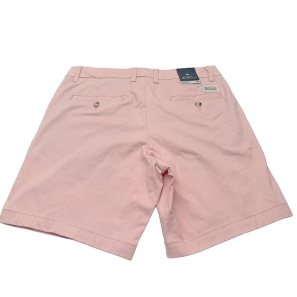 NEW BEN SHERMAN Travel Chino Shorts!  33  Light Pink  Flat Front  8 Inch Inseam - Picture 2 of 4